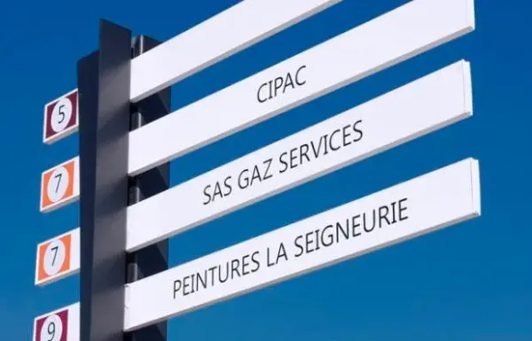 Panneaux d'orientation, pancartes