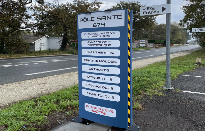 totem signalétique cabinet médical