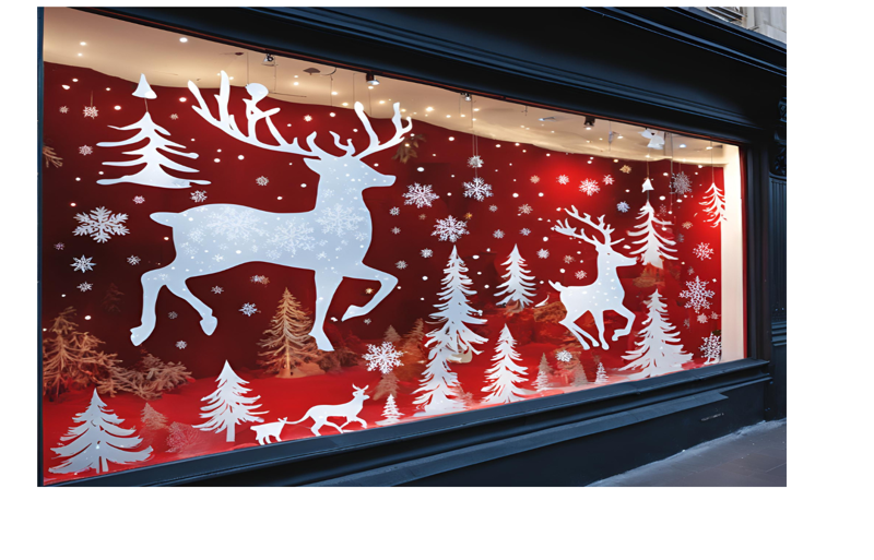 Personnalisez la vitrine de votre boutique pour Noël